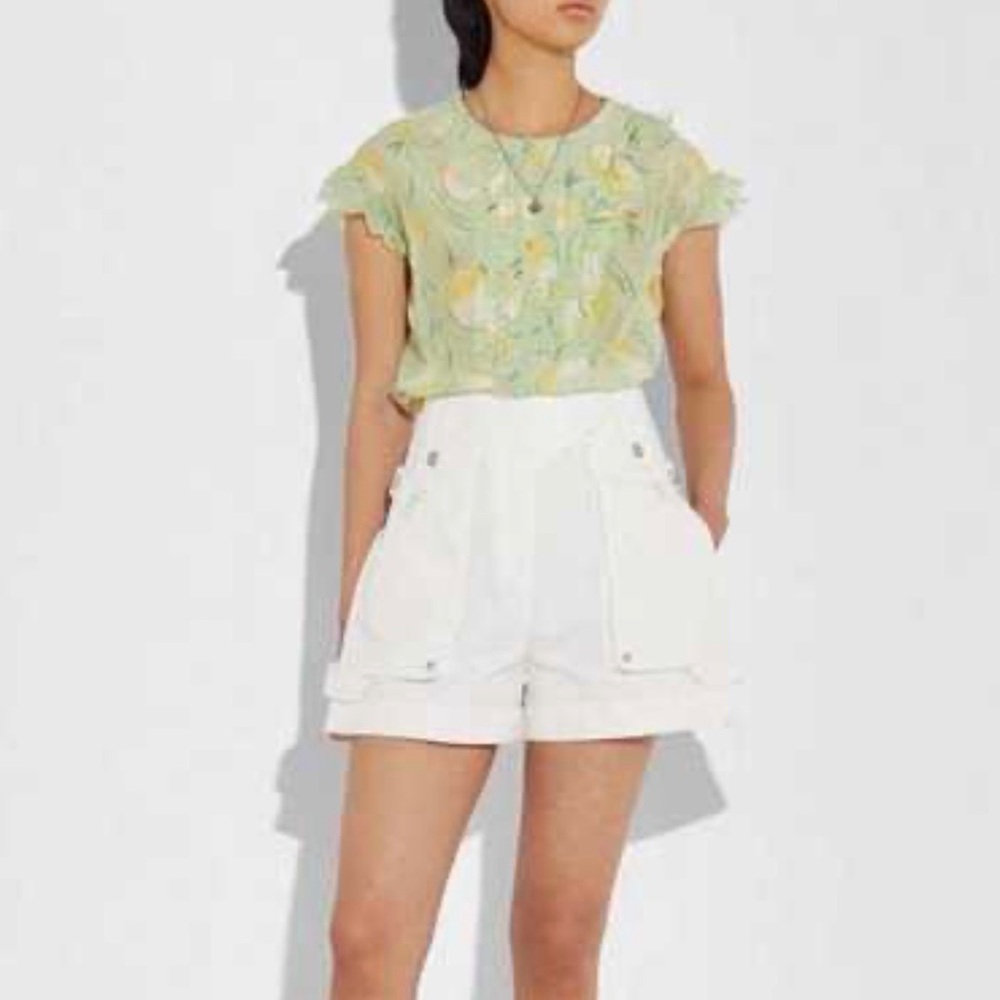 Coach White Women's High Waist Shorts
